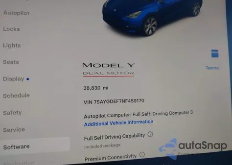 2022 Tesla Model Y Performance Dual Motor All-Wheel Drive from USA, damaged, VIN 7SAYGDEF7NF459170